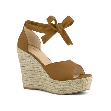 

Allegra K Women s Espadrilles Tie Up Ankle Strap Sandals