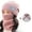 Pink, variant on SPRING PARK 4Pcs/Set Women Solid Color Winter Outdoor Soft Knitted Beanie Hat Casual Warm Neck Scarf Face Cover Gloves Set