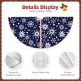 thumbnail image 3 of Balery Snowflakes2 Printed Christmas Tree Skirt , Merry Christmas Party Christmas Tree Decoration,Adjustable Tree Skirt-30", 3 of 6