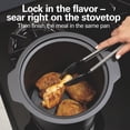 thumbnail image 2 of Hamilton Beach 10 Qt Sear & Cook Stockpot Slow Cooker, Stovetop Safe Nonstick Aluminum Crock with Removable Pot, Stainless Steel, 2 of 8