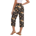 thumbnail image 4 of Fantaslook Womens Capri Pants Drawstring Casual Palazzo Trousers with Pockets Loose Floral Lounge Pants Pajama Bottoms, 4 of 10
