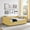 Yellow, variant on Noble House Zenton Queen Size Boucle Daybed, Upholstered Tufted Sofa Bed Frame with Under-Bed Storage Drawers, Blue