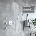 thumbnail image 3 of Full Body Shower System with Body Shower Spray Jets, 12'' Ceiling Shower Head System with Jets & Hand Shower, Polished Chrome Rain Shower System Faucet Set with Jets & Valve, 3 of 9