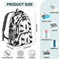 thumbnail image 5 of Black Cat Silhouette White Pattern Backpack for School, Cute School Bag with Adjustable Shoulder Straps and Padded Back, 16.9"x12.6"x5.9", 5 of 5