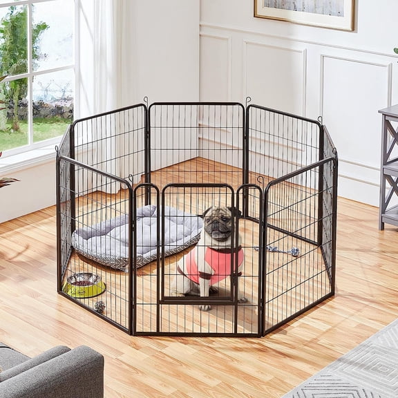 Dog Playpen Outdoor Puppy Exercise Pen Indoor Portable Pet Fence for Yard/RV Camping, 32 Inch 8 Panels