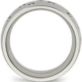 thumbnail image 2 of Stainless Steel Polished Cz 12mm Band (Size 9) Made In China sr571-9, 2 of 5