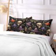 thumbnail image 7 of Skeleton Mushrooms Plush Pillowcase, Luxury Soft King Pillow Case for Hair and Skin, Set Standard Size Pillow Covers with Zipper Closure, 20x40in Home Decor Gifts, 7 of 7