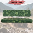 thumbnail image 3 of FKELYI St.Patrick's Day Clover Leaf Print Mule Bench Seat Cover 2 Pcs Set Dustproof UTV Seat Cover Compatible with Kawasaki Mule 600/610 Anti-Scratch Seats Protector Decor, 3 of 7