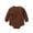 Brown, variant on Ticikt Unisex Baby Cable Knit Romper, Crew Neck Long‑Sleeve Sweater Bodysuit, Solid Color Snap‑Crotch Knit Play Jumpsuit for Infant Boys & Girls,Green