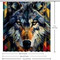 thumbnail image 6 of Wolf Waterproof Printed Shower Curtain with Hooks - Bathroom Decoration, Bathroom Curtains, Bathroom Curtain, 6 of 6