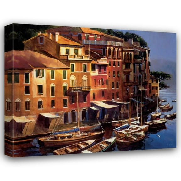 Michael OToole 23x20 Gallery Wrapped Canvas Wall Art Titled - Mediterranean Port