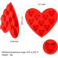 thumbnail image 2 of 4 moldes de silicona en forma de corazón, moldes antiadherentes para chocolate, dulces, moldes para hornear para el día de San Valentín, chocolate, fondant, pudín (rojo), 2 of 5
