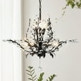 thumbnail image 4 of JONATHAN Y Diantha 28.5" 7-Light Contemporary Bohemian Iron/Acrylic LED Pendant, Oil Rubbed Bronze/Clear, 4 of 13
