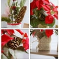 thumbnail image 4 of Cadorn 1PCS Christmas Artificial Poinsettia Pinecone Tabletop Ornament, Festive Holiday Decor with Pine Cones and Flowers for Xmas Tree Home Party Supplies, Desktop Decoration, 4 of 6