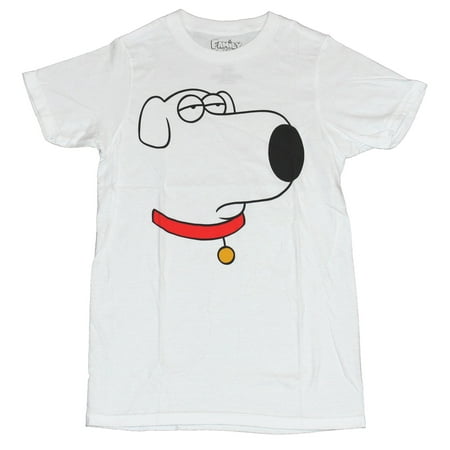 Family Guy Mens T-Shirt  - Line Draw Bored Brian Face