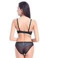 thumbnail image 3 of Varsbaby Women See-Through Lace Push Up Transparent Everyday Bra Black 34D, 3 of 6