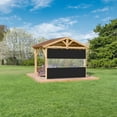 thumbnail image 4 of Covers & All Clear Panel Curtain, 18 Oz Outdoor Curtain for Patio Waterproof & UV Resistant, Featuring Rust-Free Grommets. Ideal for Patios, Pergolas, Porches, Gazebos (9' H X 10' W Feet, Black), 4 of 8