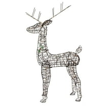 Northlight 45.5" LED Lighted Rattan Deer Outdoor Christmas Decoration