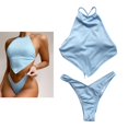thumbnail image 4 of Bikini Set Traje de baño de talle alto con espalda cruzada Traje de baño de S Zulema Traje de bikini de mujer, 4 of 8