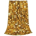 thumbnail image 2 of Pofeuu Bright Shiny Golden Print Ultra-Soft Micro Fleece Blanket,for Bed Or Sofa,All Season Throw Blankets Flannel Blanket-50"x40", 2 of 7