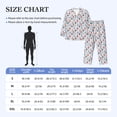 thumbnail image 4 of Naloa Nautical And Pirate Owls Men’s Pajamas Set - Long Sleeve Button Down Sleep Shirt and Pajama Bottoms Sleepwear Set-XX-Large, 4 of 7