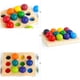 thumbnail image 5 of Bolas De Madera Arcoíris Con Bandeja, Clasificación De Madera Y Juego A Juego, Juguetes Educativos De Aprendizaje Para Niños Minnieouse FN005842-00, 5 of 6