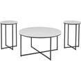 thumbnail image 1 of Alissa 3 Pièces X-Base Café et Table d'Extrémité en Faux Marbre Blanc/noir, 1 of 3