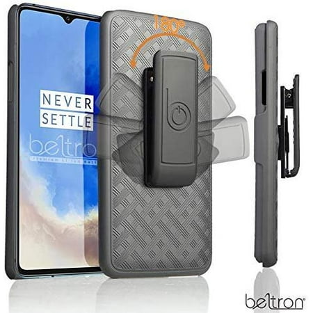 OnePlus 7T Case, BELTRON Slim Protective Case with Swivel Belt Clip Holster and Kickstand for T-Mobile OnePlus 7T