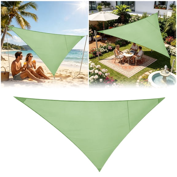 Terylene Waterproof Sun Shade Sail UV Blocker Sunshade Patio, Equilateral Triangle Knitted Block Fabric Pergola Carport Awning 12' x 12' x 12' for Outdoor Garden Backyard