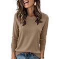 thumbnail image 2 of Satingcolo Long Sleeve Sweaters for Women Oversized Knitwear Crewneck Pullover | Fall Tops for Women,Winter Clothes,Fall Sweaters,Womens Tops, 2 of 7