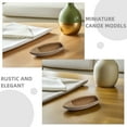 thumbnail image 3 of WRITWAA 3Pcs Small Khaki Wood Canoe Models for Desktop Craft and Nautical Display, 3 of 7