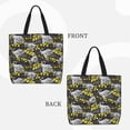 thumbnail image 2 of Fotbe White Retro Off-Road Vehicle Bolsa Tote con Estampado para Mujer, Bolsos con Cremallera, Bolsa de Hombro Casual de Gran Capacidad con Bolsillos Internos, 2 of 7