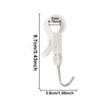 thumbnail image 3 of 4 Pack Closet Rod Clamp Hooks, No Drill Sliding Hanging Hooks with Stainless Steel Hooks for Closet, Kitchen, Bathroom and Balcony Storage, 3 of 9