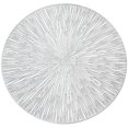 thumbnail image 1 of 1 Pcs Round Placemats Restaurant Hollow PVC Decoration Anti-Hot Meal Mat Dining Table Line Mat Steak Plate Pad Silver, 1 of 5