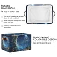 thumbnail image 2 of Yayeee Canvas Storage Basket with Handles for Shelves Fabric Bins Closet Organizer, Floral Occean, 2 of 8