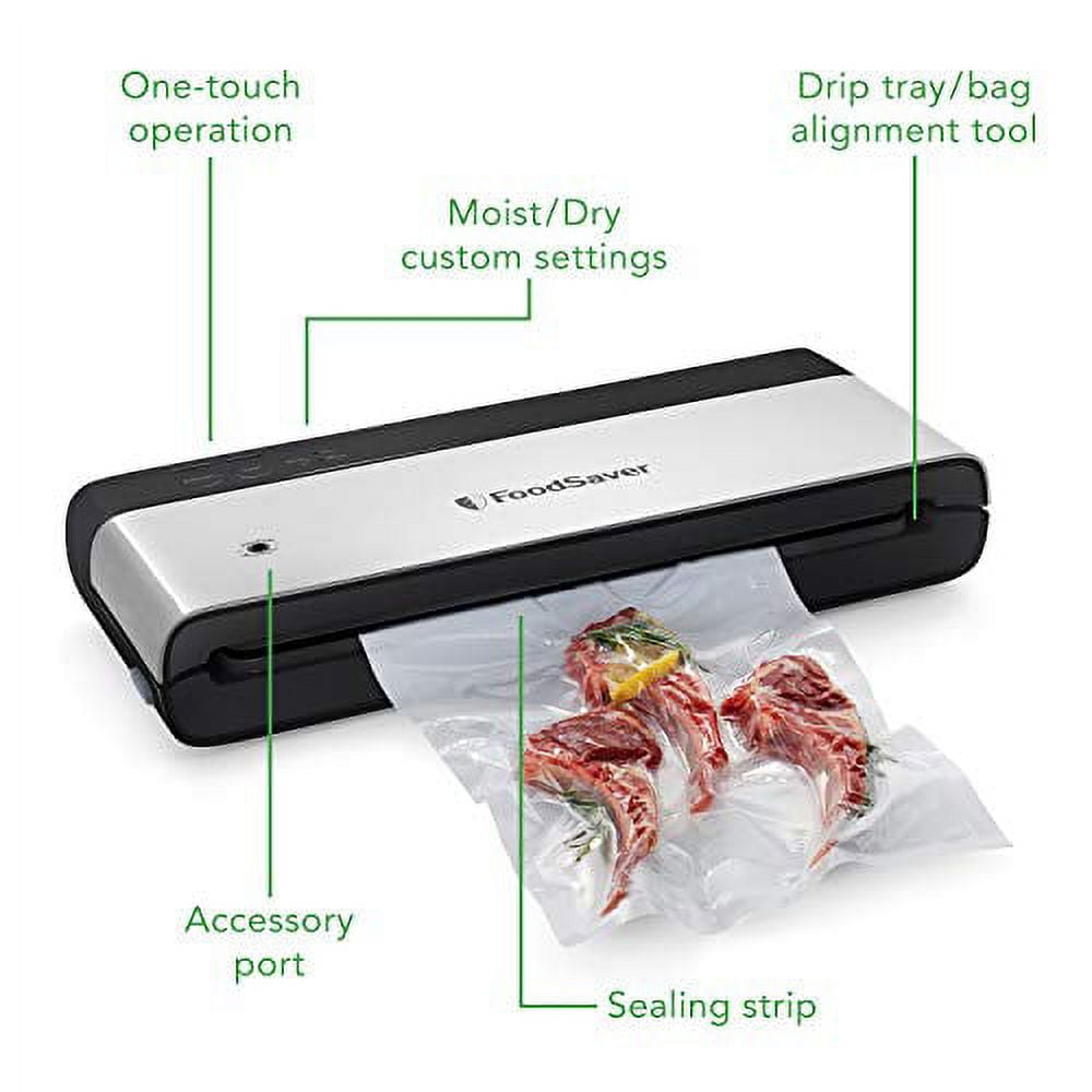 FoodSaver VS0150 Sealer PowerVac Compact Vacuum Sealing Machine, Vertical Storage, Black