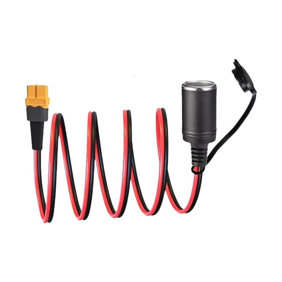 12AWG XT60iF Connector to Car Power Outlet Female Socket Adapter Cable 30A