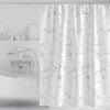 Cortina de ducha para baño, cortina de ducha estampada a prueba de agua, cortina divisoria para inodoro. No requiere perforaciones para ganchos.