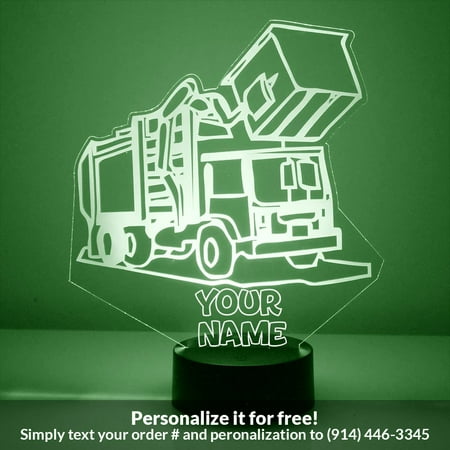 Mirror Magic Store Garbage Truck with Lifting Arm Color Changing Personalized LED Light with Remote Control