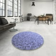 thumbnail image 4 of Ahgly Company Machine Washable Indoor Rectangle Transitional Blue Angel Blue Area Rugs, 7' x 9', 4 of 7