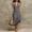 Dark Gray, variant on QUNYINEY Sleeveless Dresses for Women Summer A Line Midi Halter Sundress Loose Fit Ruffle V Neck Solid Dresses
