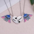 thumbnail image 2 of Best Friend Stitch Necklace Friendship Matching Heart Necklace for 2 Lilo and Stitch Stuff Jewelry for Friends, 2 of 5