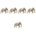 thumbnail image 6 of 5pcs Brass Metal Animal Statue Mini Ornament Mascot Statue Elephant Figure, 6 of 8