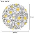 thumbnail image 2 of Round Tablecloth 60 Inch Table Cover with Daisy Print Wrinkle Free for Kitchen Dining, 2 of 5