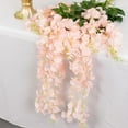 5 Bushes 44" Rose Artificial Wisteria Vine Ratta Silk Hanging Wedding