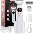 thumbnail image 7 of Prozing 3 in 1 Bikini Trimmer for Women, Electric Razors with Display, Electric Shaver for Woman IPX7 Waterproof, White, 7 of 7