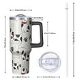 thumbnail image 2 of OBREWU Bulldog Dog Tumbler with Handle and Lid,Bulldog Dog 40oz Double Wall Vacuum Insulated Tumbler,Cups Gift for Women and Men, 2 of 7