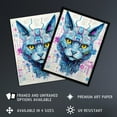 thumbnail image 3 of Weaponized Cat Robot Hybrid Secret Military Schematic Blueprint Futuristic Complex Arcane Manuscript Gift For Him Man Cave Artwork Framed Wall Art Print A4, 3 of 5