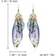 thumbnail image 5 of UBIUO - Pendientes colgantes con alas de mariposa y cristales chapados en oro para mujeres y niñas, joyería de boda, 5 of 5