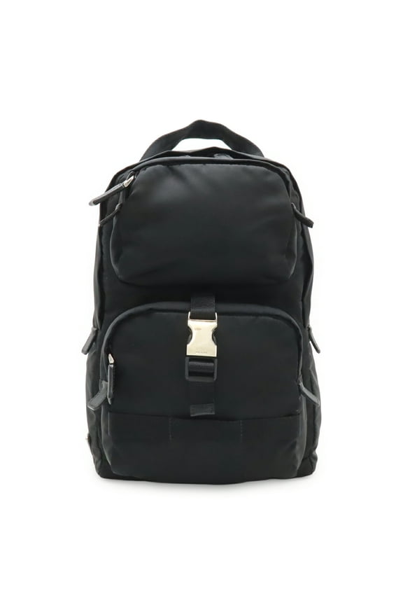 Pre-Owned PRADA body bag/shoulder bag, nylon and leather, NERO (black), 2VZ013